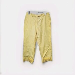 Tommy Hilfiger Golf Pants Womens Size 8 Yellow Cuffed Ankles